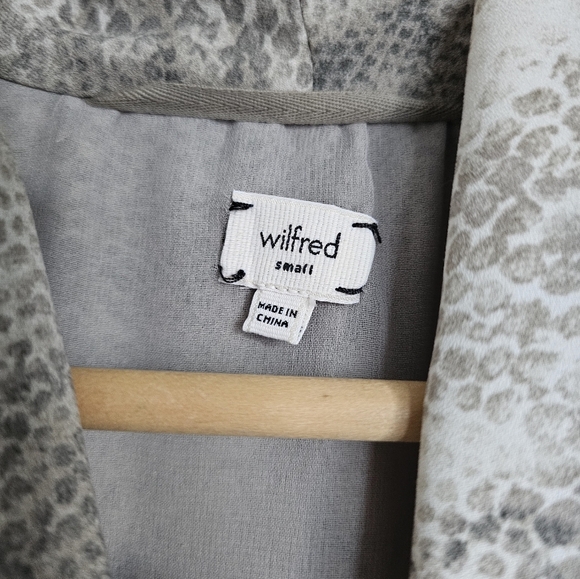 Welfread Aritzia Sabine Mini faux wrap snake print olive pocket cowl neckline S - Picture 5 of 8